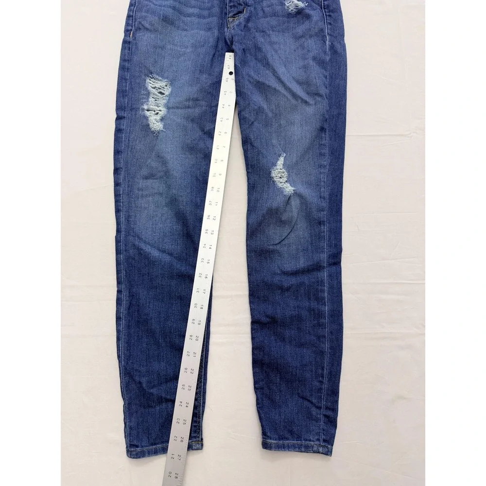 Hudson‎ Skinny Jeans Womens 25 Blue Med Wash Mid Rise Distressed 25x28.5 Denim